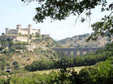 Spoleto Rocca Albornoziana and the Ponte delle Torri